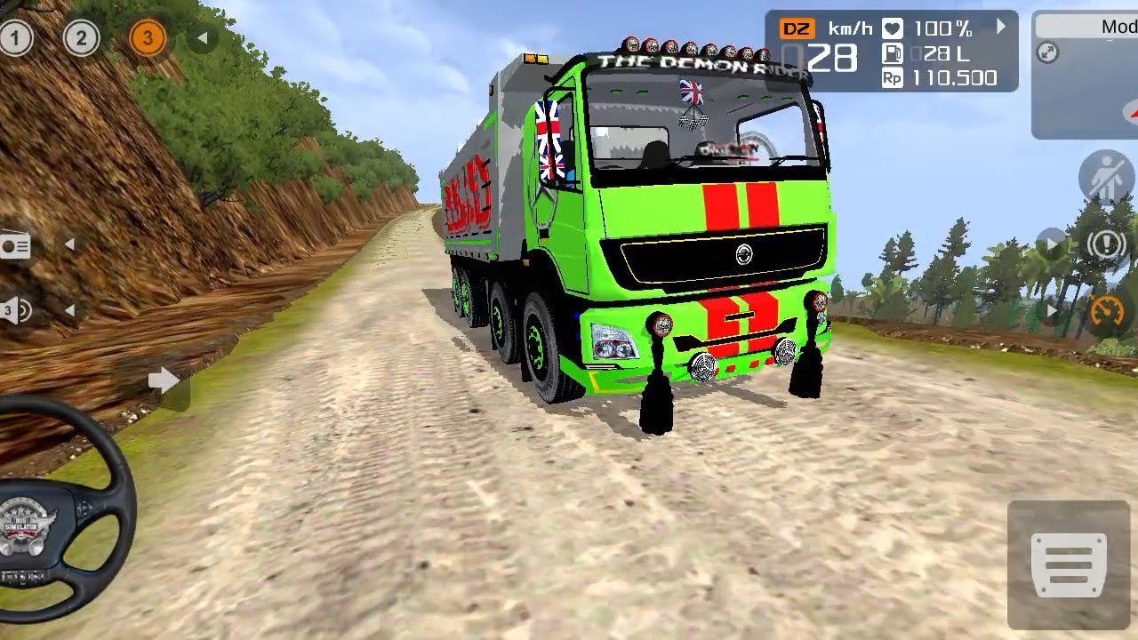 INDIAN TRUCK EXTREME OFF-ROAD MOUNTAIN MAP | BUS SIMULATOR INDONESIA MOD