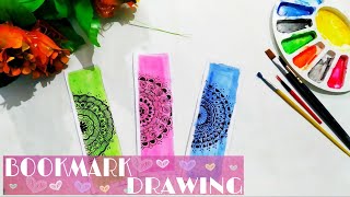 How to draw Bookmark Mandala|how to draw Mandala art for beginners| Mandala bookmark|Bookmark