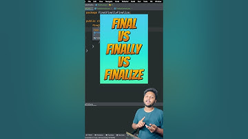 Final vs Finally vs Finalize  #java #javaprogramming