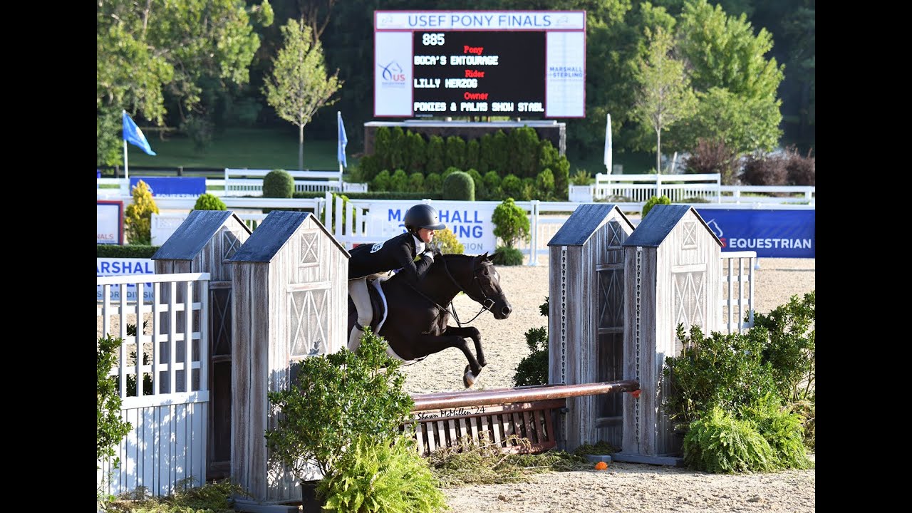 Lilly Herzog and Boca's Entourage Win USEF Small Green Pony Hunter