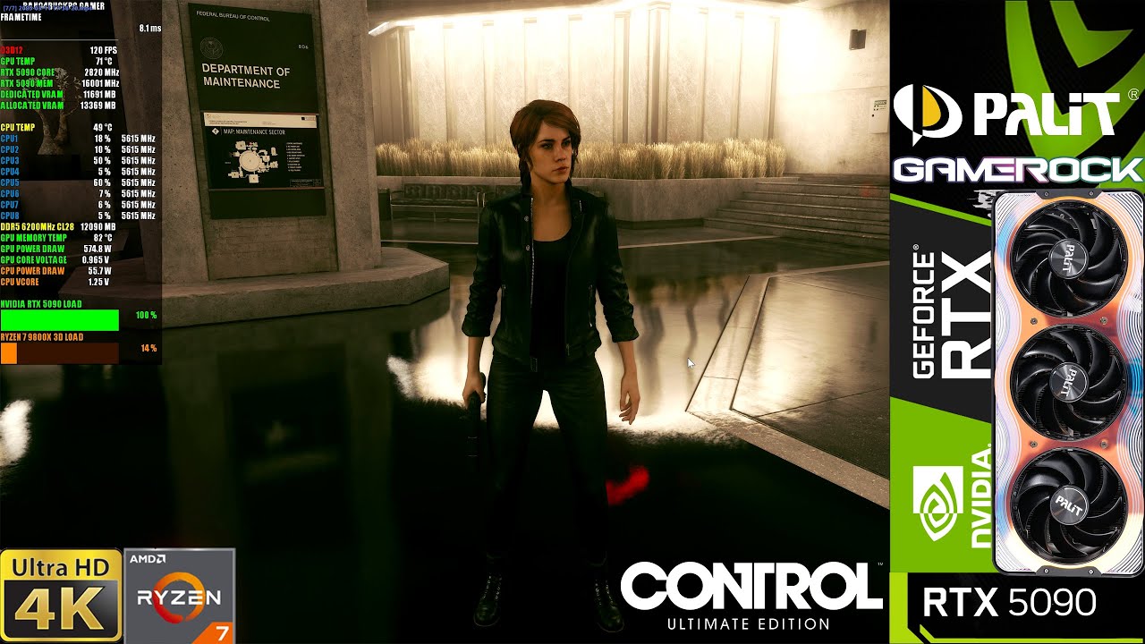 Control Ultimate Edition, Ultra Ray Tracing Update, DLSS 4, 4K | RTX ...