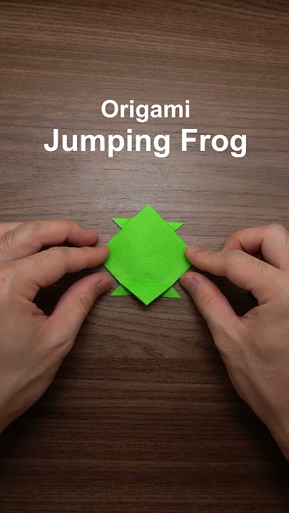 How to make an origami jumping frog #shorts