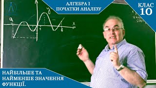 Курс 9. Заняття №4-2. Найбільше та найменше значення функції. Знаходження за допомогою похідної.