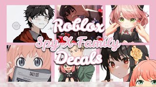 ROBLOX || Bloxburg & Royale High ~ Spy X Family Decals Ids