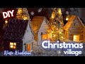 DIY Christmas village tutorial | Winter wonderland village| Free pattern | Belle Decor & DIY