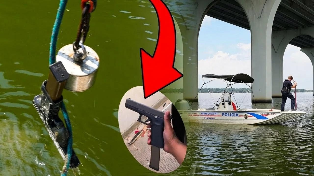 ¡Tiró esta pistola al río y la encontramos!