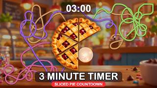 Details 3 Minute Timer ⏱️🥧 Pie Countdown — A Slice Explodes Every 30 Seconds | Noodles & Egg Timer Update