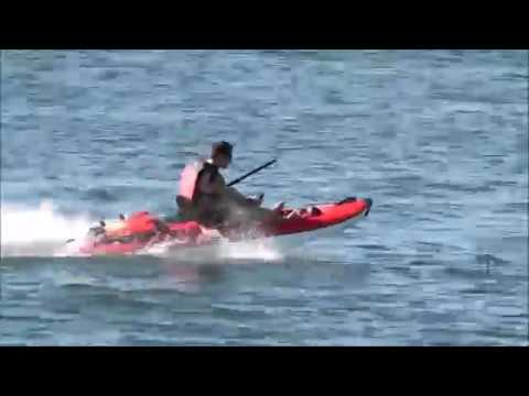 Aquanami Jetkayak Gt With Four Stroke Engine And Jet Propulsion Youtube