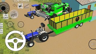 Farming with harvester Indian tractor game simulator 3d #farming #india #harvest #gaming #games  screenshot 5