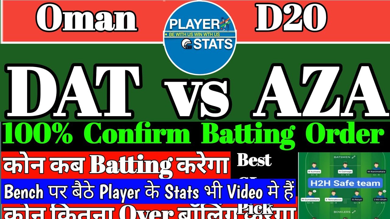 dat vs aza | DAT vs AZA Dream11 Prediction | DAT vs AZA Dream11 | DAT vs AZA Player Stats | 