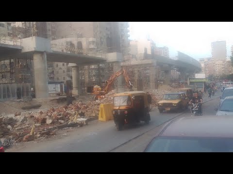 مفاجأة النهارده هدم السور القديم لمحطة سيدي بشر لصب سور خرسانة مسلحة لتحديد شكل المحطة النهائي