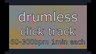 METRONOME (60bpm - 300bpm 1 minute each tempo) Simple Click Track for Exercise Practise