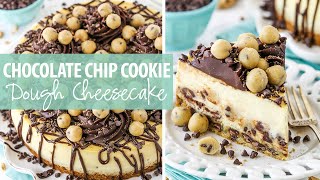 This chocolate chip cookie dough cheesecake is made with a crust and
brown sugar filled chips doug...