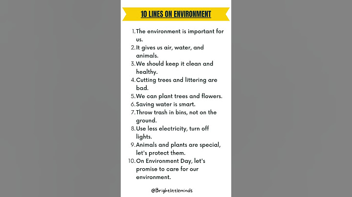 10 Lines on Environment in English/ Essay on Environment Day/Environment Day #environment
