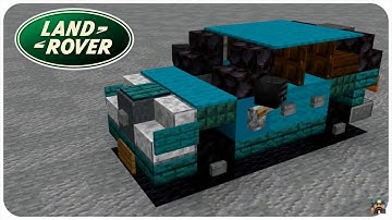 How to Build a SUV in Minecraft (Range Rover Sport SVR) Minecraft SUV Tutorial