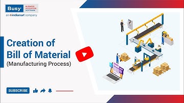 Creation of Bill of Material (English) | BOM in BUSY | Manufacturing Process | BUSY