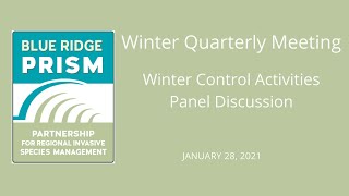 Blue Ridge PRISM Winter 2021 Meeting: Winter Control Activities