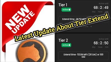 Latest Update About Tier Extend by Monuj Kumar Dutta.