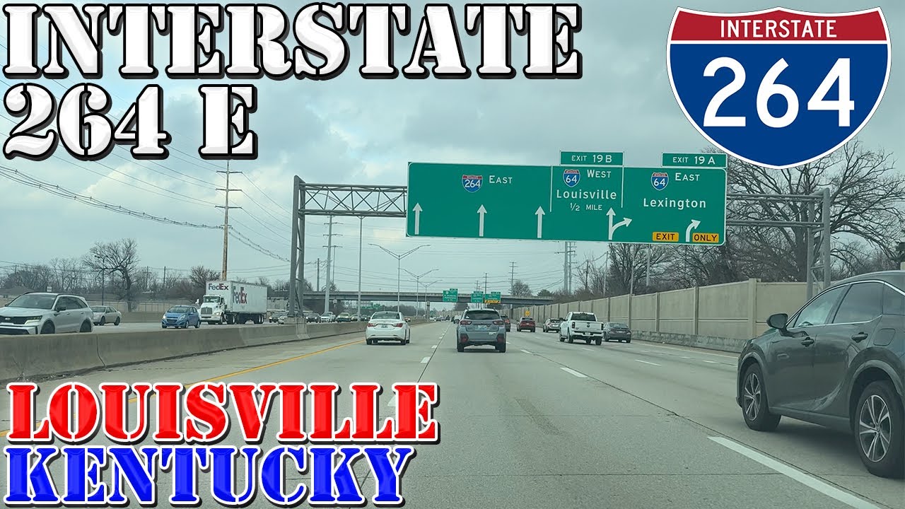 I-264 East - Watterson Expressway - Louisville - Kentucky - 4K Highway Drive