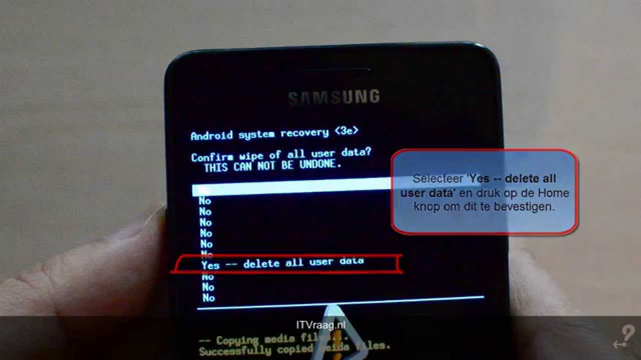 blouse factor film Samsung Galaxy S2 - Volledige reset (ITVraag.nl) - YouTube
