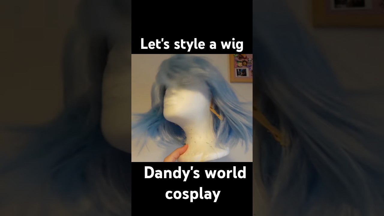 COSPLAY wig styling poppy from Dandy's world #cosplay #dandysworld #roblox