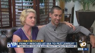 Family rescued at sea says satellite cell phone service provider left them in a life-or-death crisis