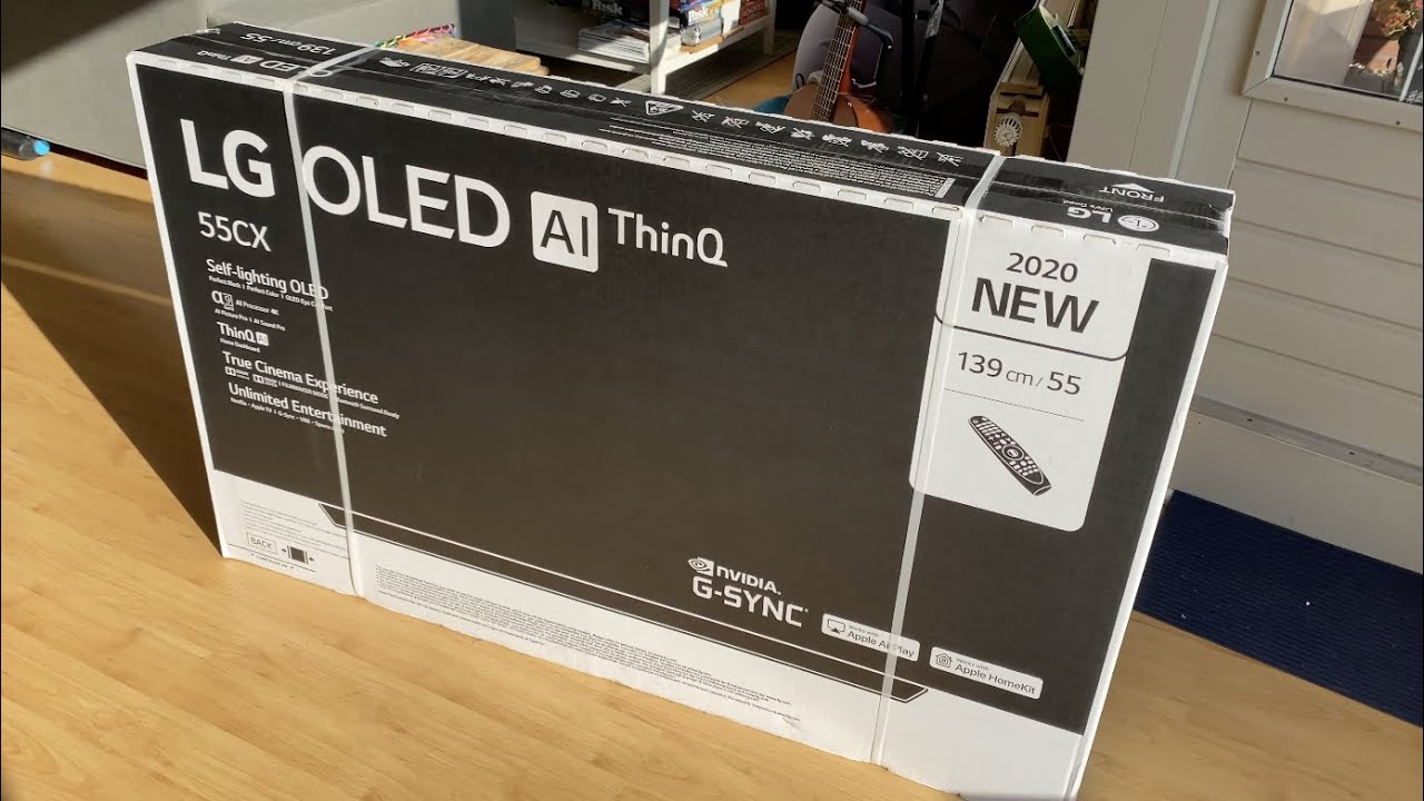 Unboxing and installing LG OLED 55 CX (C10) 4k UHD 2020 