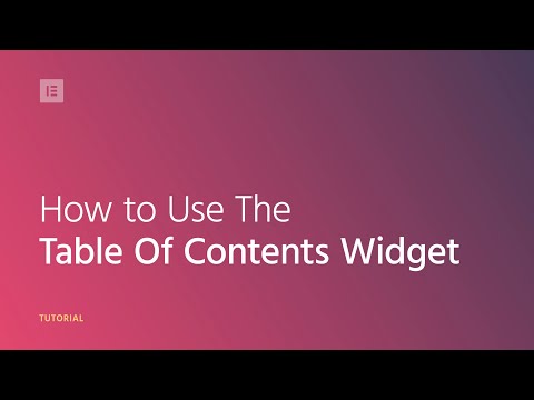 How to Add Table of Contents to WordPress Using Elementor