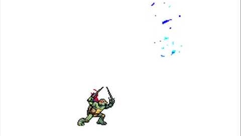 Sprite battle:Raphael VS Leonardo!!