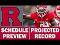 Rutgers football 2024 schedule preview  record projection