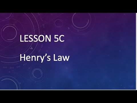 Lesson 5C Henry's Law - YouTube