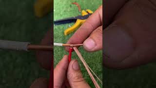 The Chinese wire splice trick electricians are talking about #USADIY #Electrician #WorkshopHack