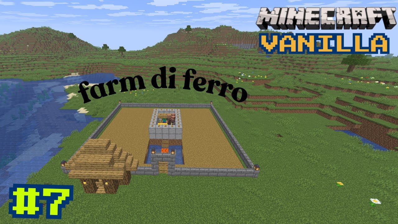 CREO LA MIA PRIMA FARM SU MINECRAFT VANILLA EP7 farm di ferro  facilissima  