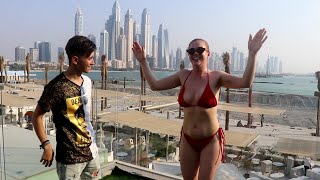 تحدي البوسان💋 أو تسرفيقة👋🏻 مع الأمريكيات في دبي🇦🇪ا RETO DE PAPEL PIEDRA TIJERAS EN DUBAI🇦🇪