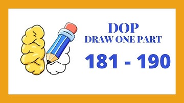 DOP Level 181 - 190 Walkthrough | Draw One Part Walkthrough
