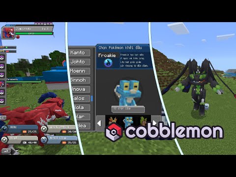 Addon/Mod Cobblemon V15 Việt Hoá Mới Nhất Minecraft Pe 1.26 Có Model Poke,Hệ Thống Raid,Gym Giống PC