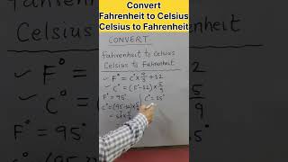 Convert Fahrenheit to Celsius and Celsius to Fahrenheit #shorts #trending #viral