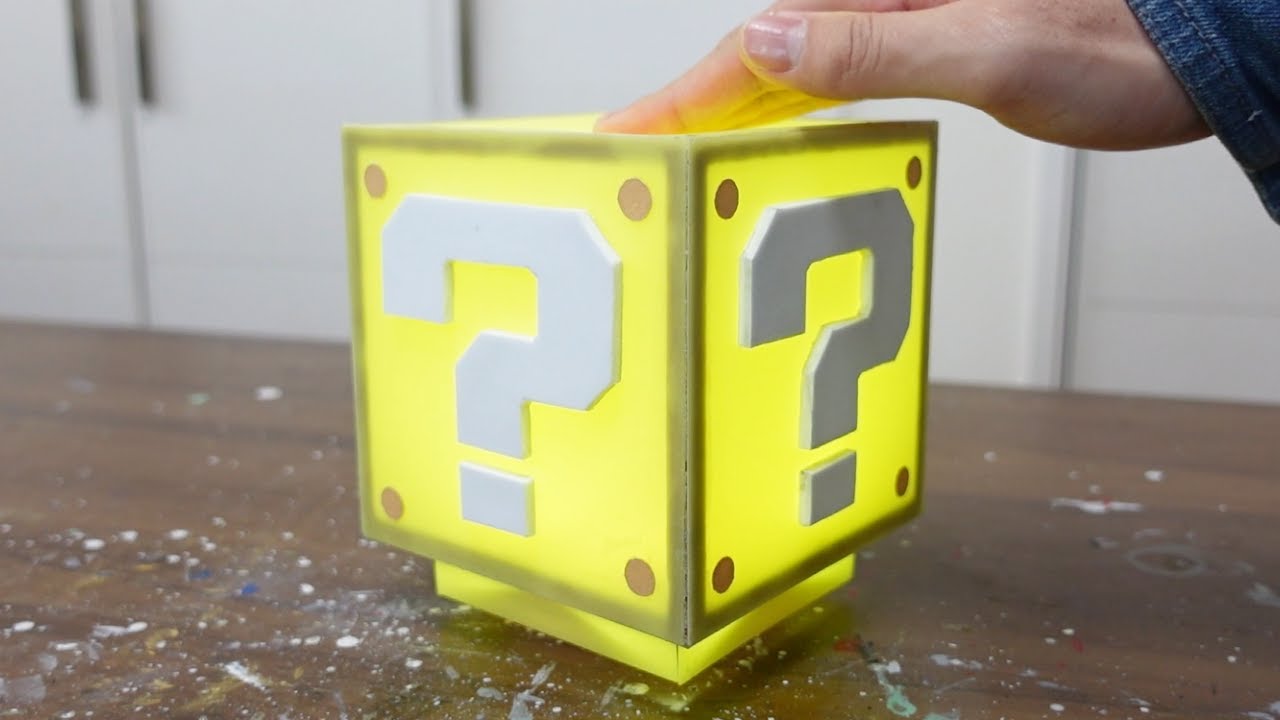 100均工作】光る！ハテナブロック作ってみた『ザ・スーパーマリオ 