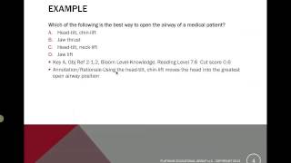 Chapter 2 Definitions Item writing