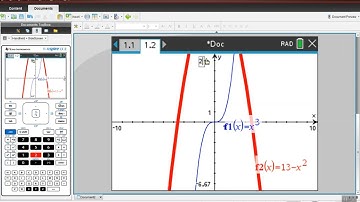 Intersection Point of Two Functions on the TI Nspire (3 different ways)