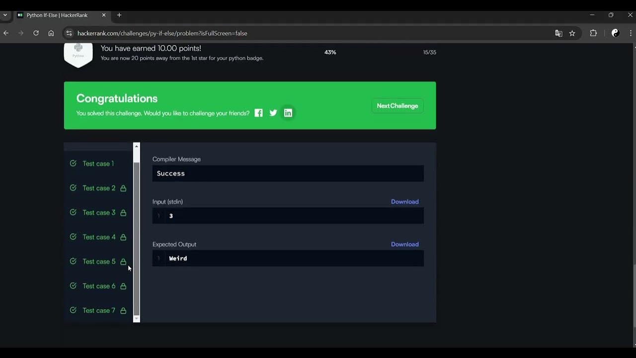 Python if else | HackerRank - YouTube