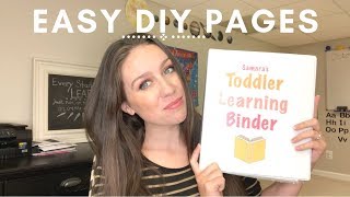 Toddler Learning Binder | Easy DIY Activity Pages