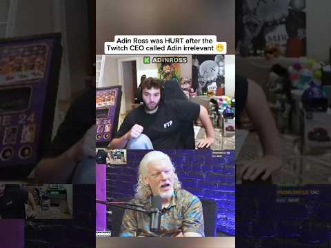 Adin was hurt after the Twitch CEO called Adin irrelevant