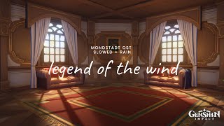 Legend of the Wind (Genshin OST) + slowed + rain + soft thunder screenshot 5