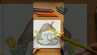 Color With Me Mouse World Cozy Houses relaxing colored pencils