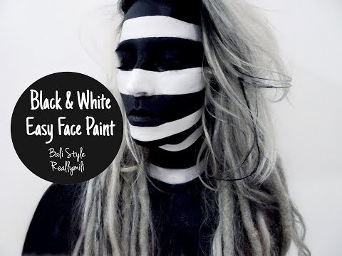 Super Easy Black & White Face paint from Bali I Reallymili 