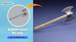 Axe 3D Modelling Subdivision Ready in Blender 3.5 by INDUSTRIAL CAD TUTORIALS 48 views 1 month ago 13 minutes, 59 seconds