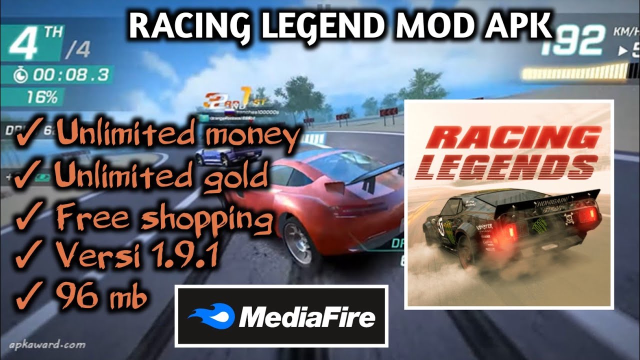 Instal Racing Legend Mod Apk Versi 1.9.1 Unlimited Money And