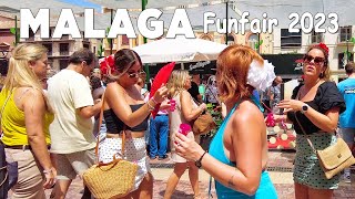 Malaga Funfair Spain Walking Tour Costa Del Sol August 2023 [4K]