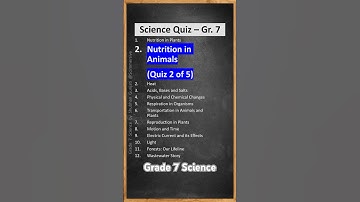 NCERT CBSE Class 7 Science - Chapter 2 Quiz 2: Nutrition in Animals - Quiz/Question Answer